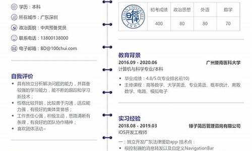 信息与计算科学简历_信息与计算科学求职简历