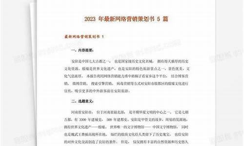 网络策划书_网络策划书范文