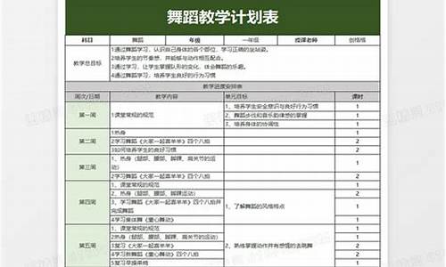 舞蹈教学计划_舞蹈社团教学