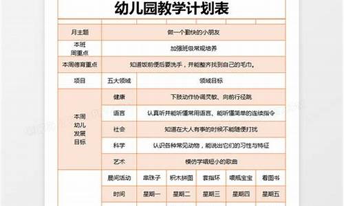 幼儿园小班教学计划_幼儿园小班教学总结